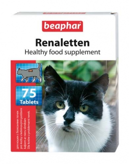Витамины Beaphar Renaletten кормовая добавка для кошек с проблемами почек (75 шт)