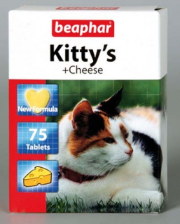 Витамины Beaphar Kitty’s + Cheese витаминизированное лакомство для кошек, со вкусом сыра (75 шт)