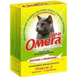 Витамины Омега Neo с протеином для взрослых кошек (90 шт)