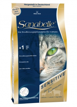 Сухой корм Bosch Sanabelle Sensitive для кошек с чувствительным пищеварением с ягненком (2 кг)