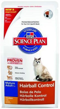   Hill's Science Plan Mature Feline Hairball Control Senior           (300 )