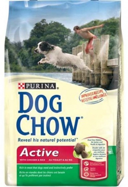 Сухой корм Dog Chow Active для взрослых активных собак с курицей и рисом (3 кг)