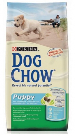 Сухой корм Dog Chow Puppy с курицей и рисом для щенков всех пород (3 кг)