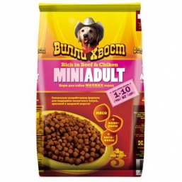 Сухой корм Вилли Хвост Mini Adult для собак мелких пород (3 кг)