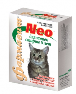 Витамины Фармавит Neo для стареющих кошек старше 8 лет (60 шт)
