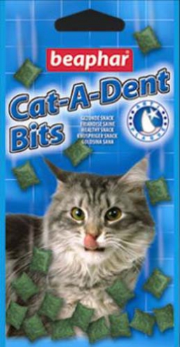 Витамины Beaphar Cat-a-Dent Bits подушечки для чистки зубов у кошек (35 г)
