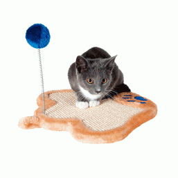 Когтеточка Trixie Лапка с игрушкой для кошек из сизаля