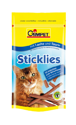 Витамины Gimpet Sticklies Lachs лакомые палочки с лососем для кошек (48 г)