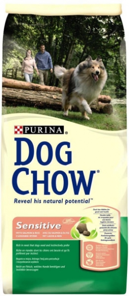 Сухой корм Dog Chow Sensitive с лососем и рисом для чувствительных собак (3 кг)