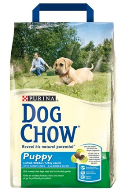 Сухой корм Dog Chow Junior Large Breed с индейкой и рисом для щенков крупных пород (15 кг)