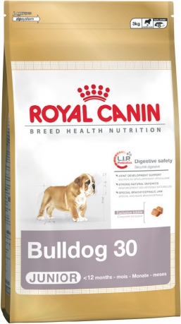 Сухой корм Royal Canin Bulldog 30 Junior для щенков породы Английский бульдог ( птица +рис, 1 кг.)