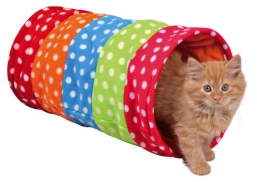 Тоннель для кошки Trixie флис 25смх50см горошек
