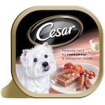Консервы для собак Cesar (Нежное патэ из говядины с овощным соусом , 100г.)