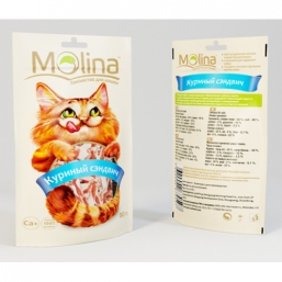 Лакомство Molina Куриный сэндвич для кошек (80 г)