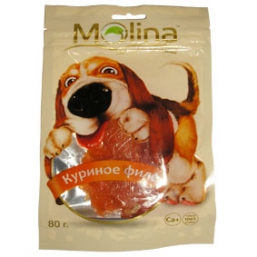 Лакомство Molina Куриное филе для собак (80 г)