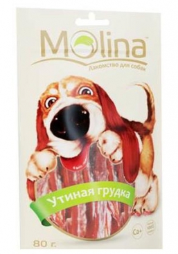 Лакомство Molina Утиная грудка для собак (80 г)