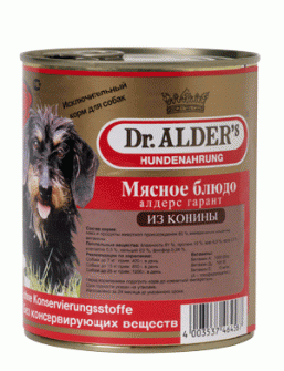 Консервы для собак Dr. Alder's Алдерс гарант (конина, 400г.)