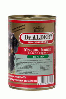 Консервы для собак Dr. Alder's Алдерс гарант (рубец, 400г.)
