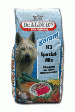 Сухой корм для собак Dr.Alders Н-3 Специальная смесь (мясо+ овощи+ кукурузные хлопья , хлопья, 15 кг)