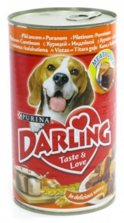Консервы Darling с курицей и индейкой для взрослых собак (1,2 кг)