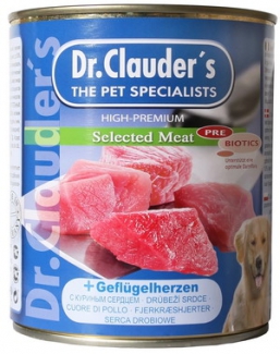 Консервы Dr. Clauder's с куриным сердцем для собак (800 г)