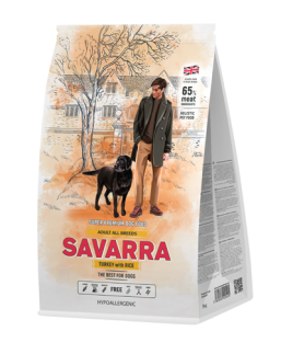 Сухой корм Savarra Adult Dog Turkey для собак всех пород с индейкой и рисом (3кг)