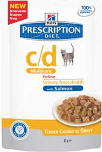   Hills Prescription Diet Feline C/D Multiare Urinary Tract Health Salmon   (, 85, )