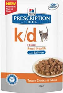   Hills Prescription Diet Feline K/D Renal Health Salmon   (, 85)