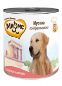 Консервы Мнямс Мусака По-Ираклионски для взрослых собак средних и крупных пород с ягненком и овощами (600г)