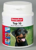 Витамины Beaphar Top-10 для собак с L-карнитином (180 таб.)