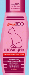 Шампунь Доктор Zoo антипаразитарный для кошек (250 мл)