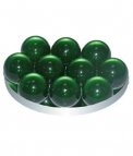 Грунт стеклянный №35 Круглый зеленый (10 шт)