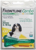 Капли Frontline Combo-S от блох и клещей у собак весом от 2 до 10 кг