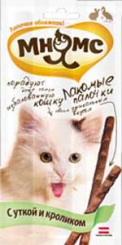 Лакомство Мнямс для кошек Лакомые палочки с уткой и кроликом (13,5см, 0079)