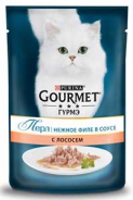 Влажный корм для кошек Gourmet Перл (мини-филе лосося в соусе, 85 г.)