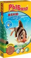 Сухой корм Зоомир Рыбята Меню для всех видов рыб в хлопьях (10г) + Сюрприз универсальный
