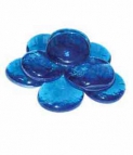Грунт Тритон для аквариума №168 стеклянный блестящий (плоский, круглый, голубой, 170г)